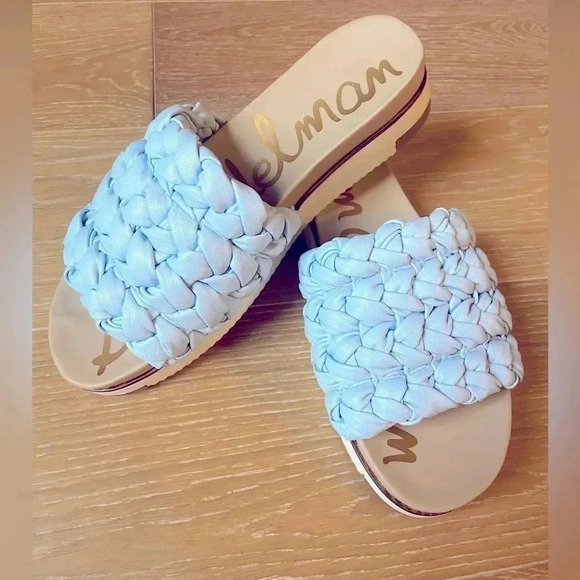 Sam Edelman Women's Ainslie Braided Platform Slide Sandal Size 8 Blue - Picture 1 of 9